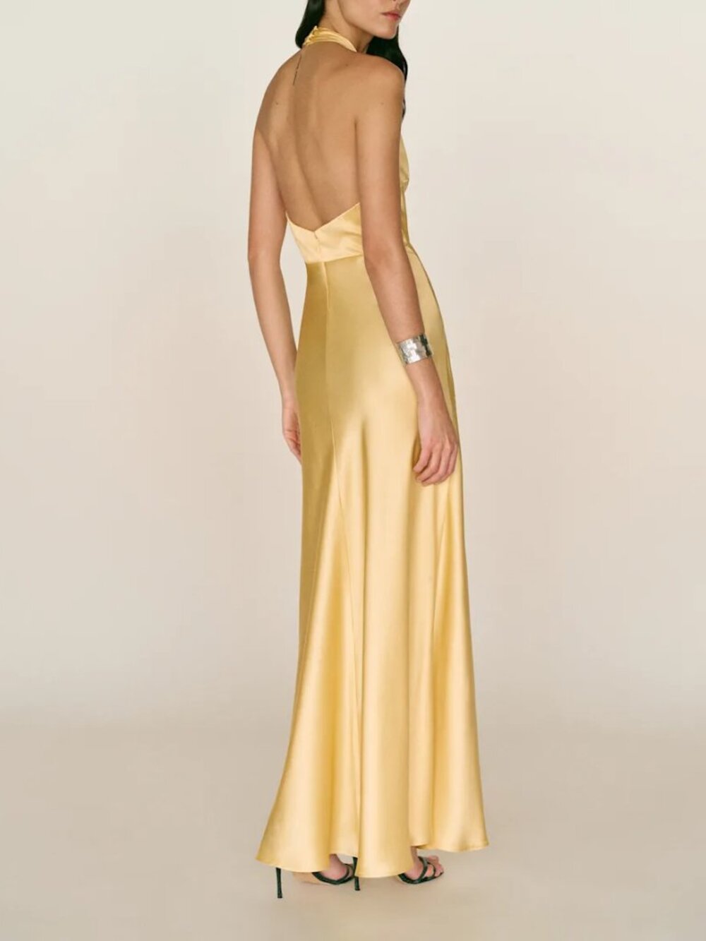 Reformation Daniela Silk Dress Yellow - Picture 2 of 9